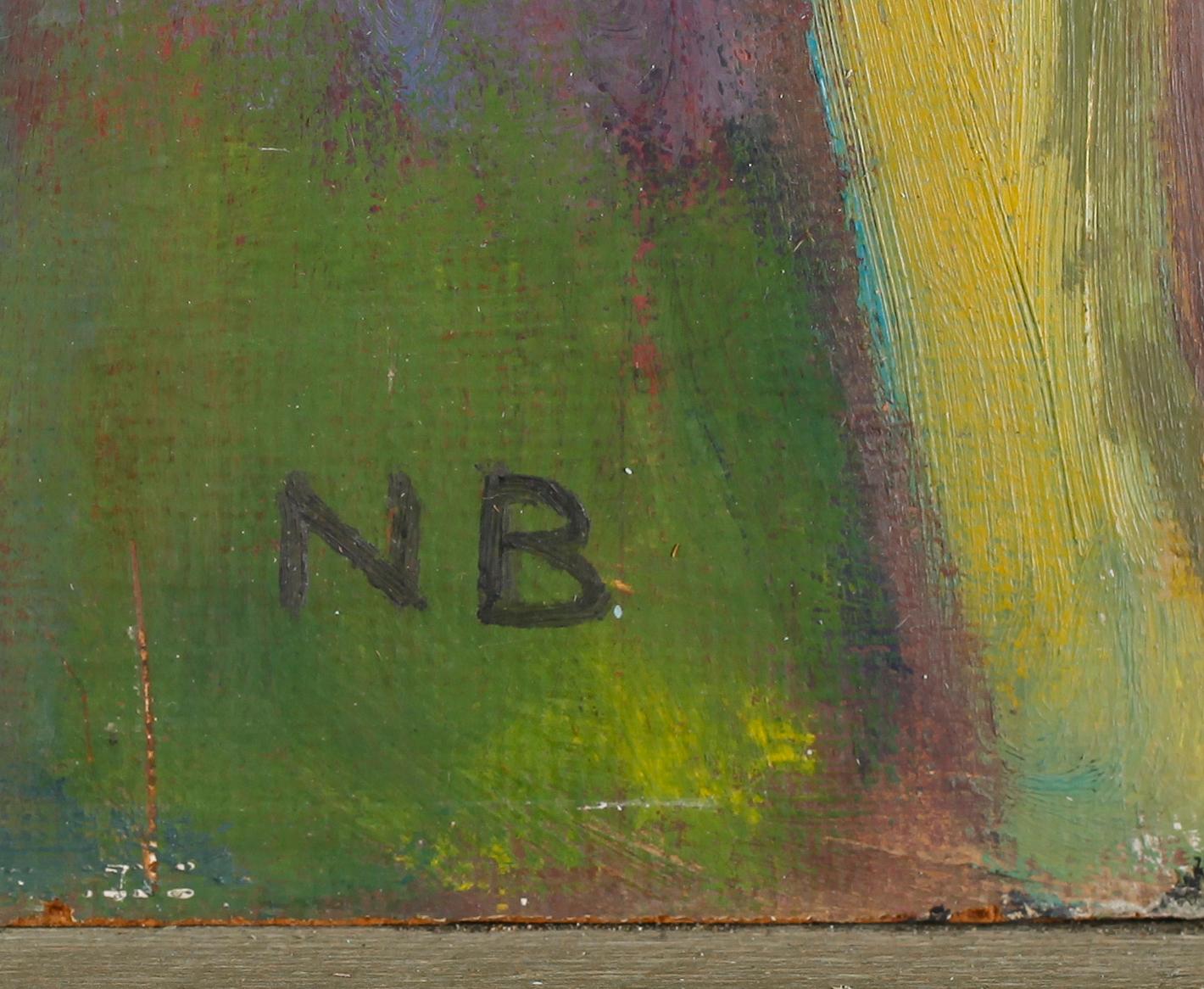 NILS BRINGFELT, olja på pannå, monogramsignerad NB.
