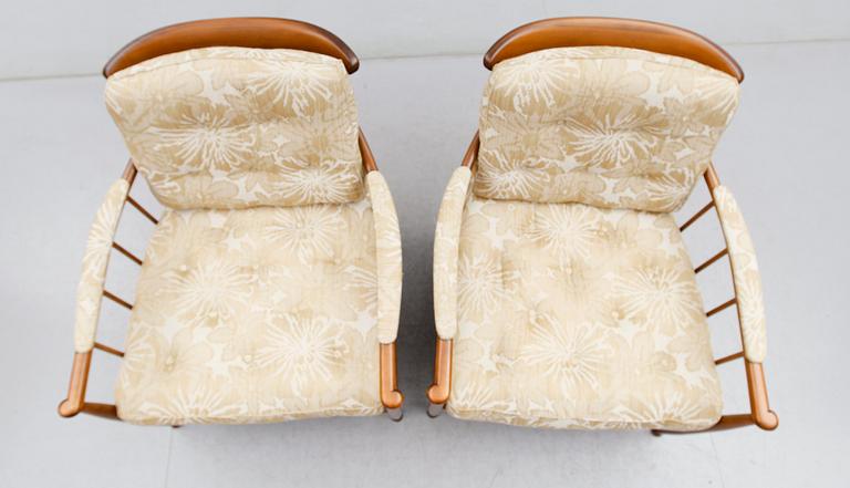 FÅTÖLJER, 1 par, "Skrindan", Kerstin Hörlin-Holmqvist, 1900-talets andra hälft.