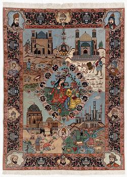 A Tabriz carpet, c. 199 x 151 cm.