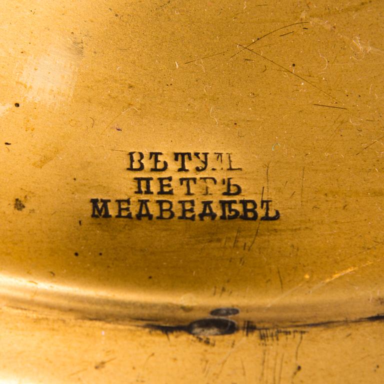 SAMOVAARI, messinkiä, Tula, Venäjä, noin 1900.