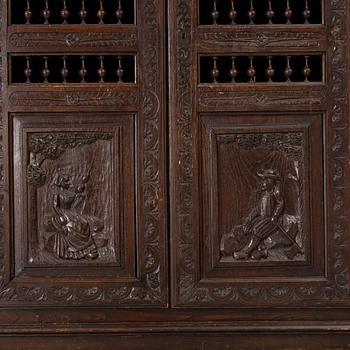 A pair of cabinets, Renaissance style, late 19th century.