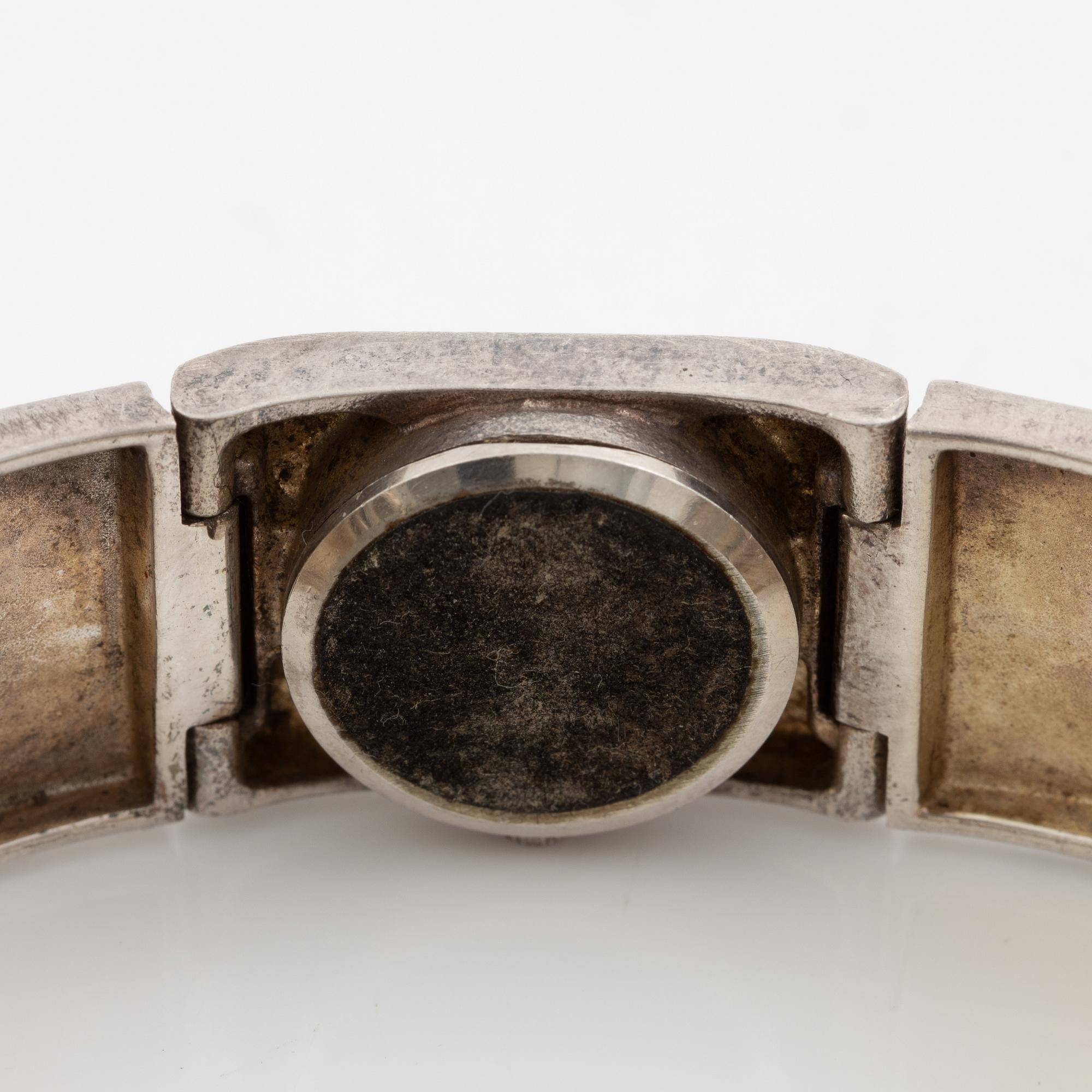 Lapponia wristwatch "Istral" sterling silver, design by Björn Weckström,