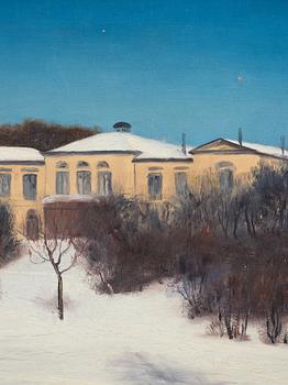 Oskar Bergman, Rosendals palace in winter.