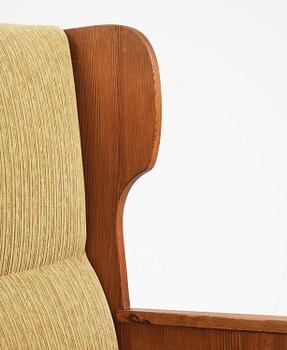 Axel Einar Hjorth, a stained pine "Lovö" armchair, Nordiska Kompaniet, Sweden, 1930s.
