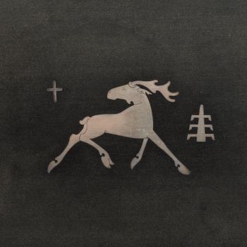 A Swedish 20th century silver and isolit tray mark of Skånska ättikfabriken ab Perstorp 1952.