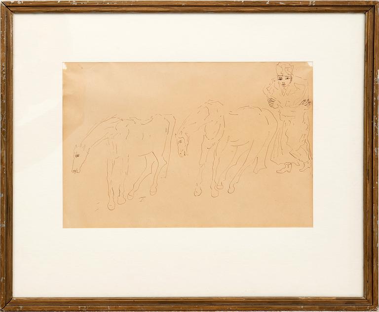 Carl Fredrik Hill, Horses with the military.