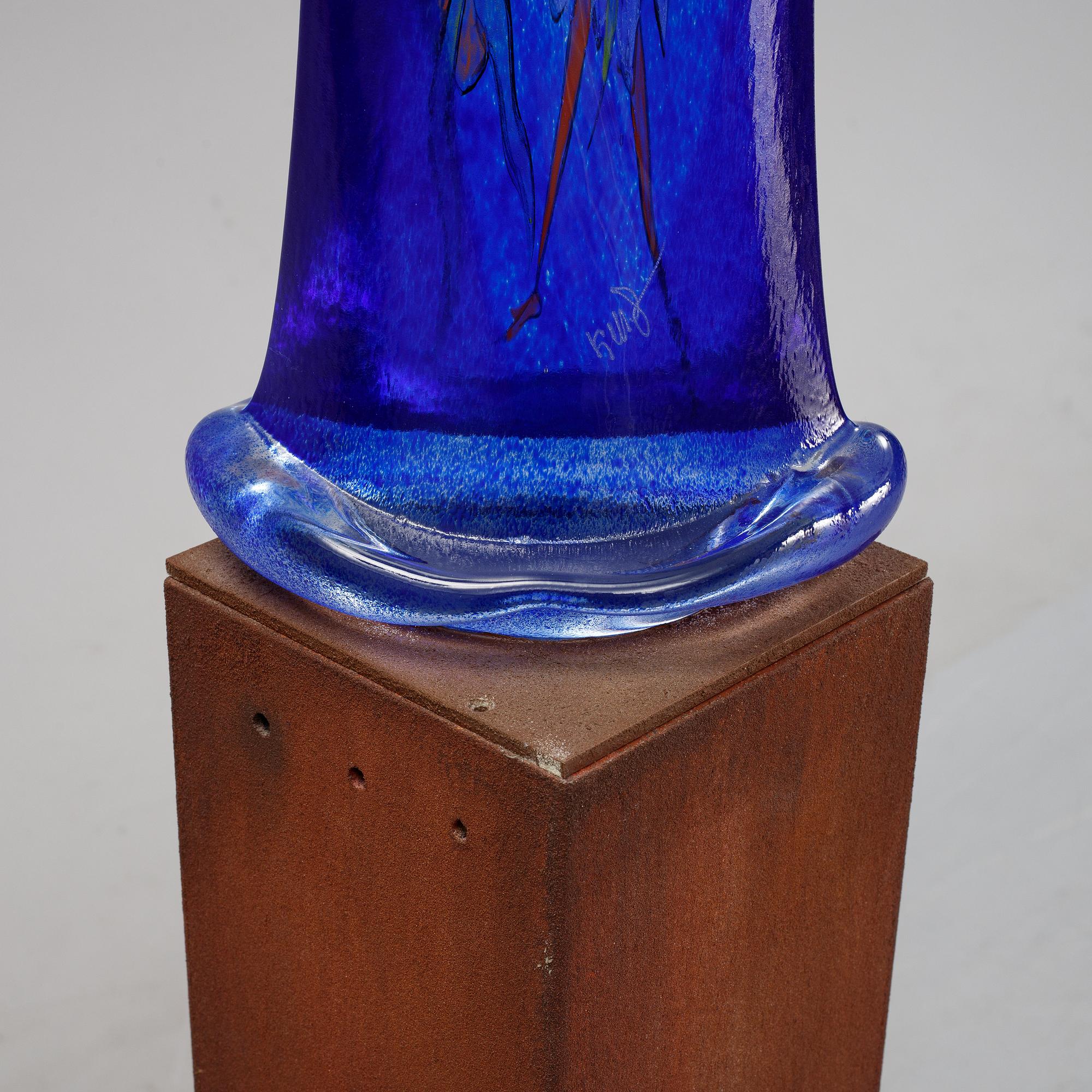 Kjell Engman, skulptur, unik, signerad. Kosta Boda.