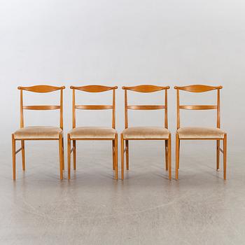 A set of four 1960:s oak chairs.
