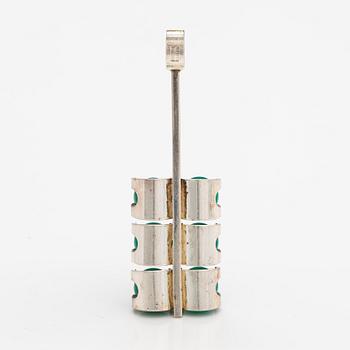 Elis Kauppi, A sterling silver and chalcedony pendant. Kupittaan kulta, Turku.