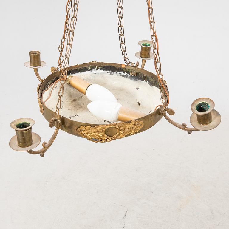 A mid 1800s Empire hanging lamp.