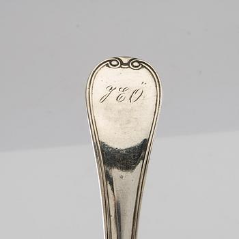 Skedar silver 19 st "Gammalfransk" Sverige 1842-1916.