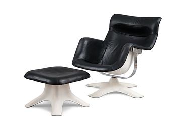 24. Yrjö Kukkapuro, AN ARMCHAIR AND OTTOMAN.