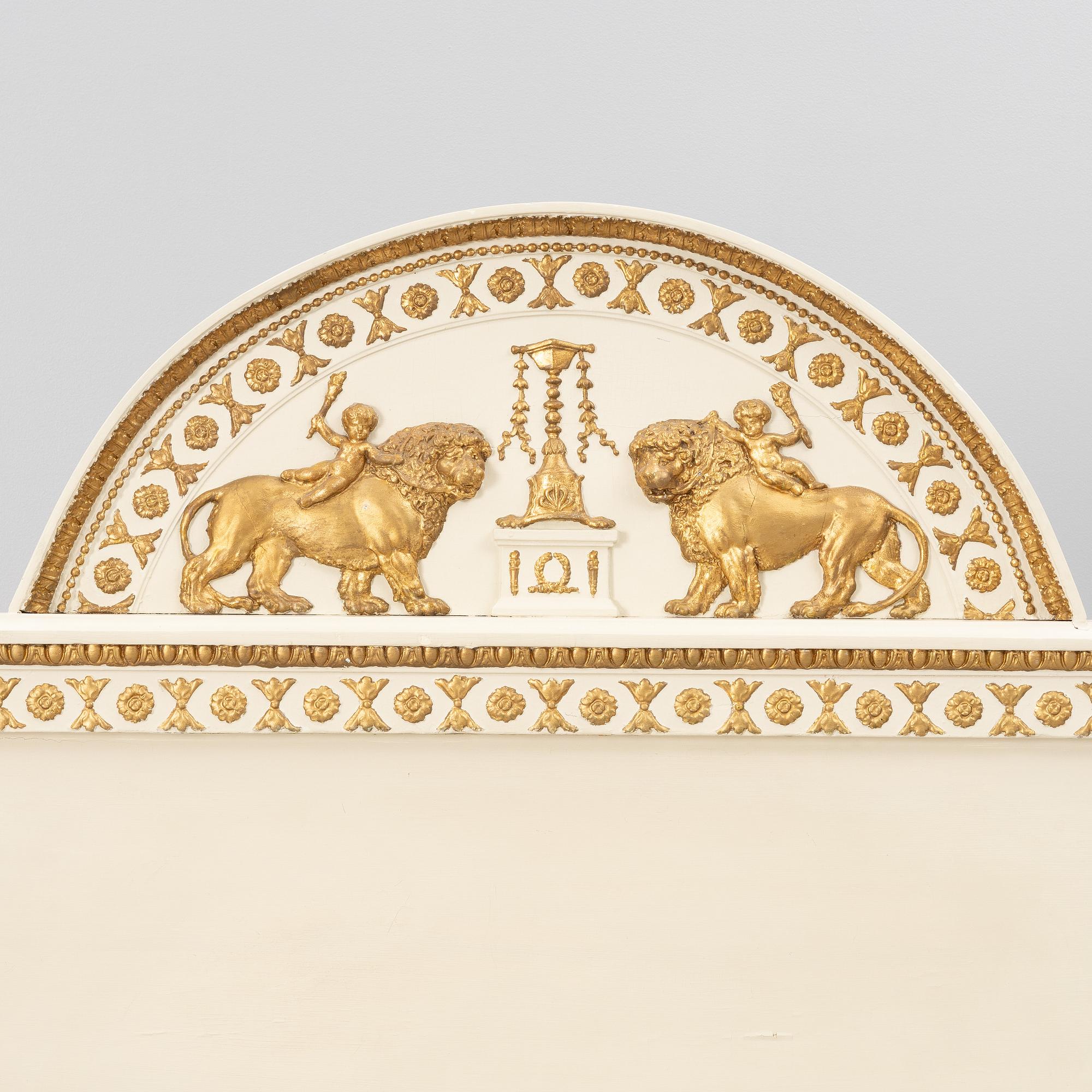 Säng, Stockholmsarbete, omkring år 1800, Sengustaviansk.