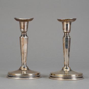 LJUSSTAKAR, ett par, silver, MGAB, 1954.
