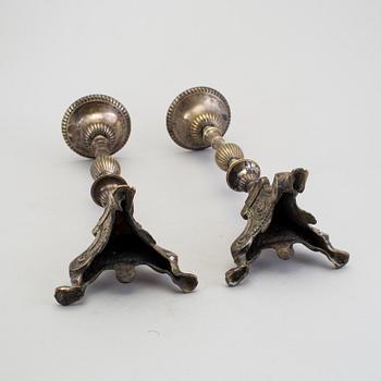 ALTARSTAKAR, ett par, 1800-tal.