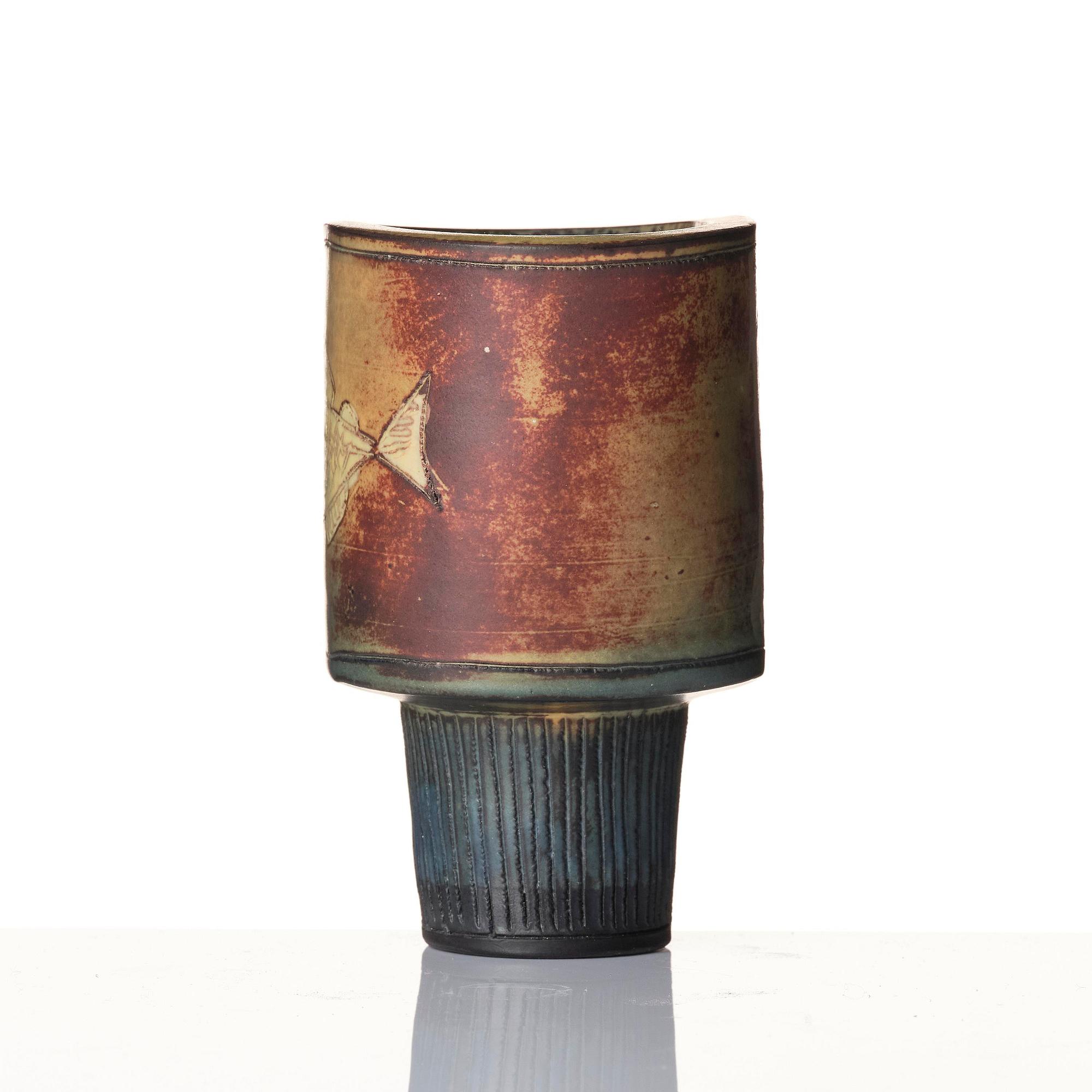 Wilhelm Kåge, a Farsta stoneware vase, Gustavsbergs Studio 1950s.