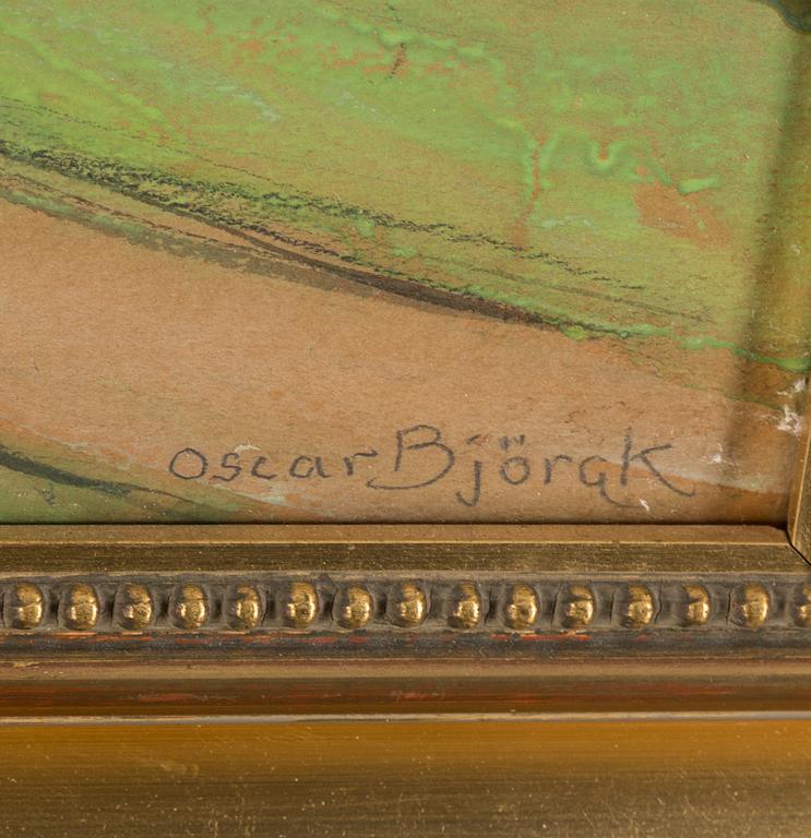 OSCAR BJÖRCK, a mixed media. Signed.