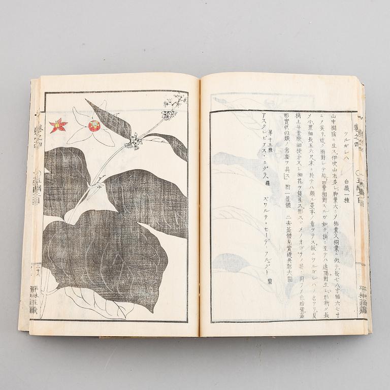 Linuma Yokusai (1782-1865), efter, böcker, 3 volymer, "Somoku zusetsu".