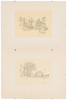 Henrik Tikkanen, Two works depicting a city view.