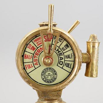Ship telegraph, marked Chadburn London.