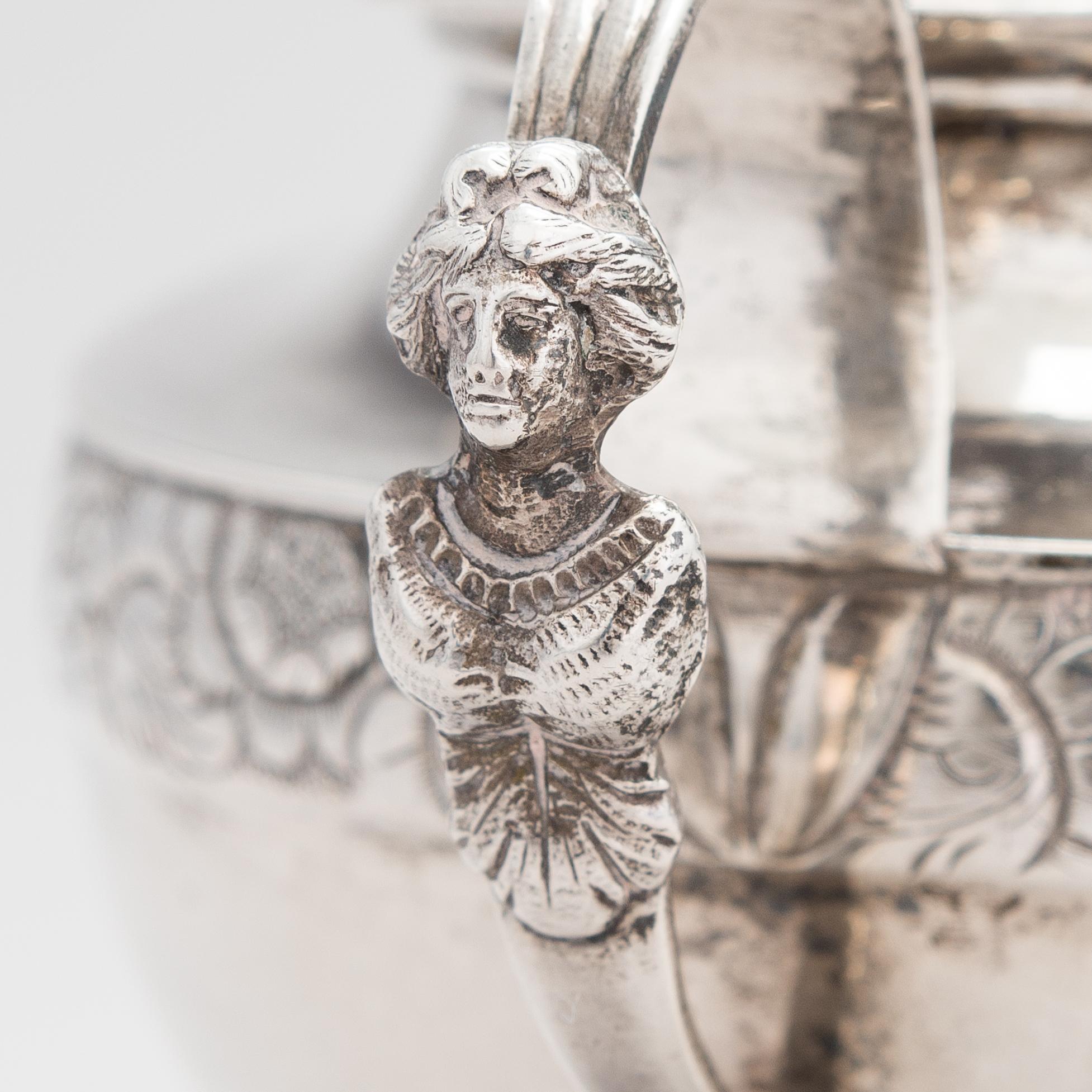 A 19th-century silver sugar bowl, maker's marks of Vincenzo Cachia di Michele, Malta 1842.