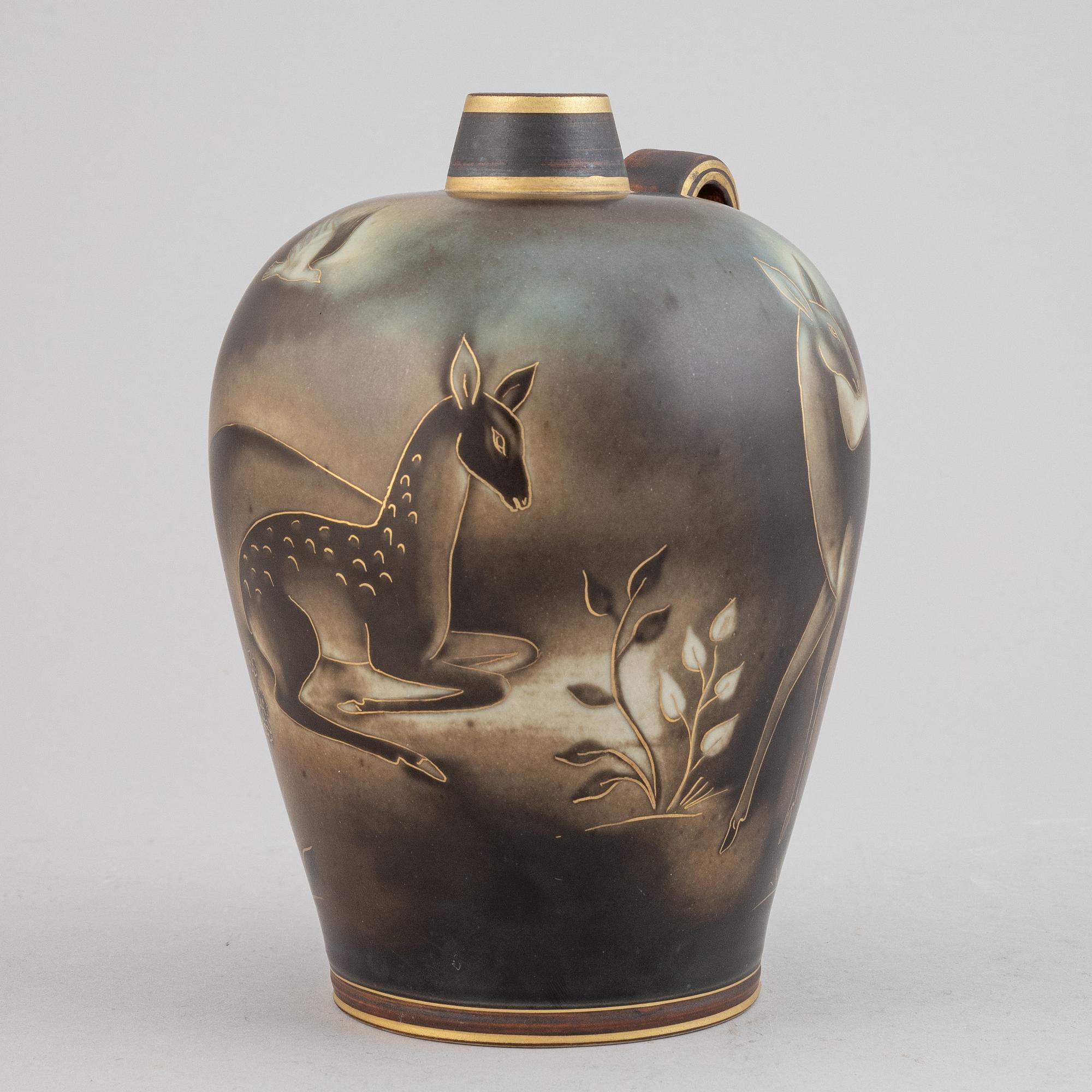 Gunnar Nylund, a "Flambé" stoneware vase, Rörstrand.