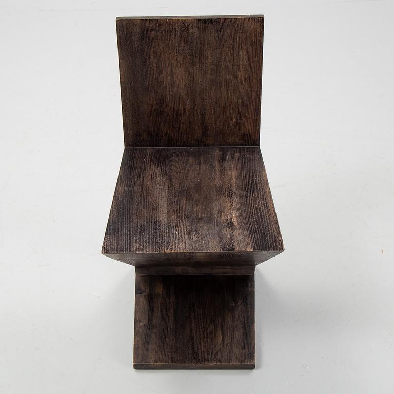 A 'Zig-Zag' chair by Gerrit Rietveld for Cassina, designed 1932-34, marked and numbered.