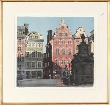 Reinhold Ljunggren · REINHOLD LJUNGGREN, färglitografi, signerad.