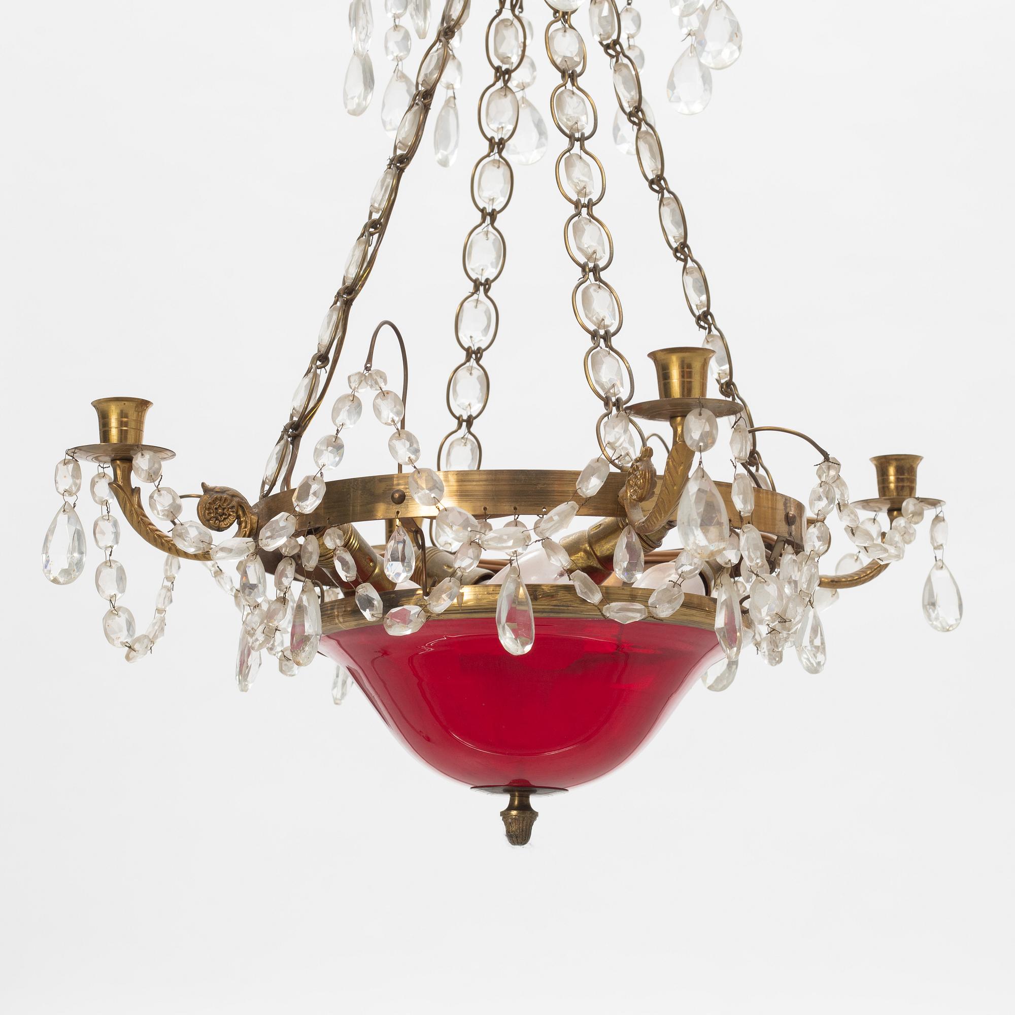 An Empire style chandelier, early 20th Century.