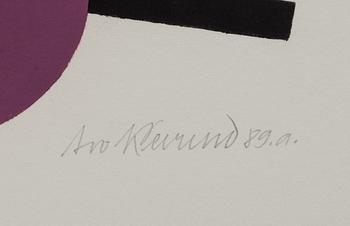 AVO KEEREND, färglitografi, signerad, numrerad 5/50 och daterad- 89.