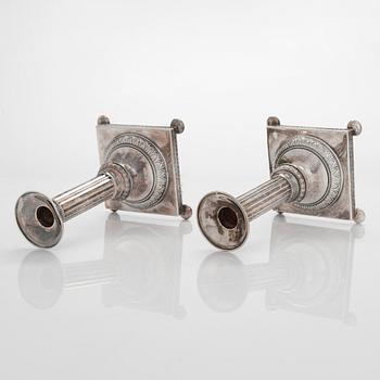 A pair of silver candlesticks, Kultateollisuus, Turku 1989.