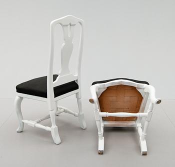 STOLAR, 10 st, senbarockstil, 1900-talets andra hälft.