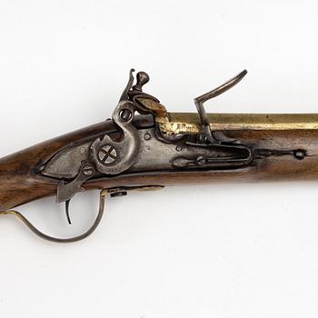 Blunderbuss with flintlock, marked Humphrey Pickfatt, 19th century.
