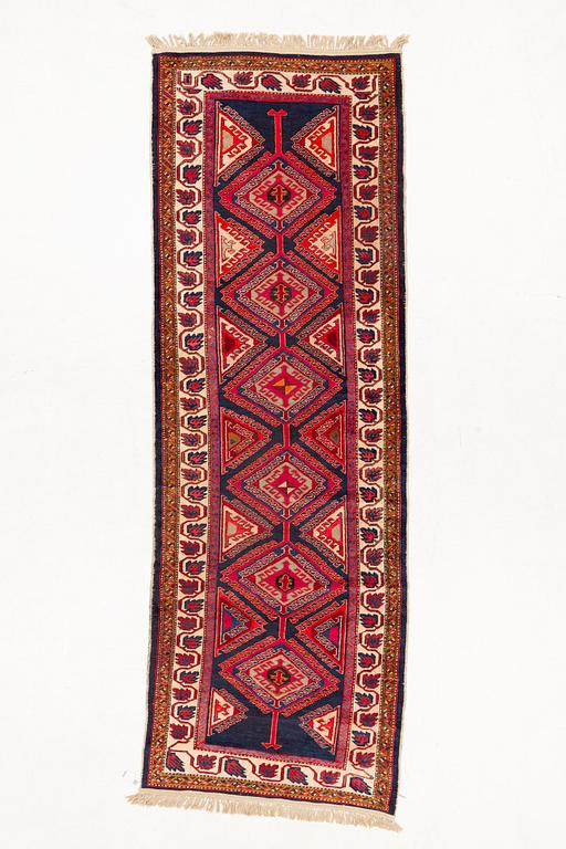 A semi-antique Meshkin runner, c. 356 x 123 cm.