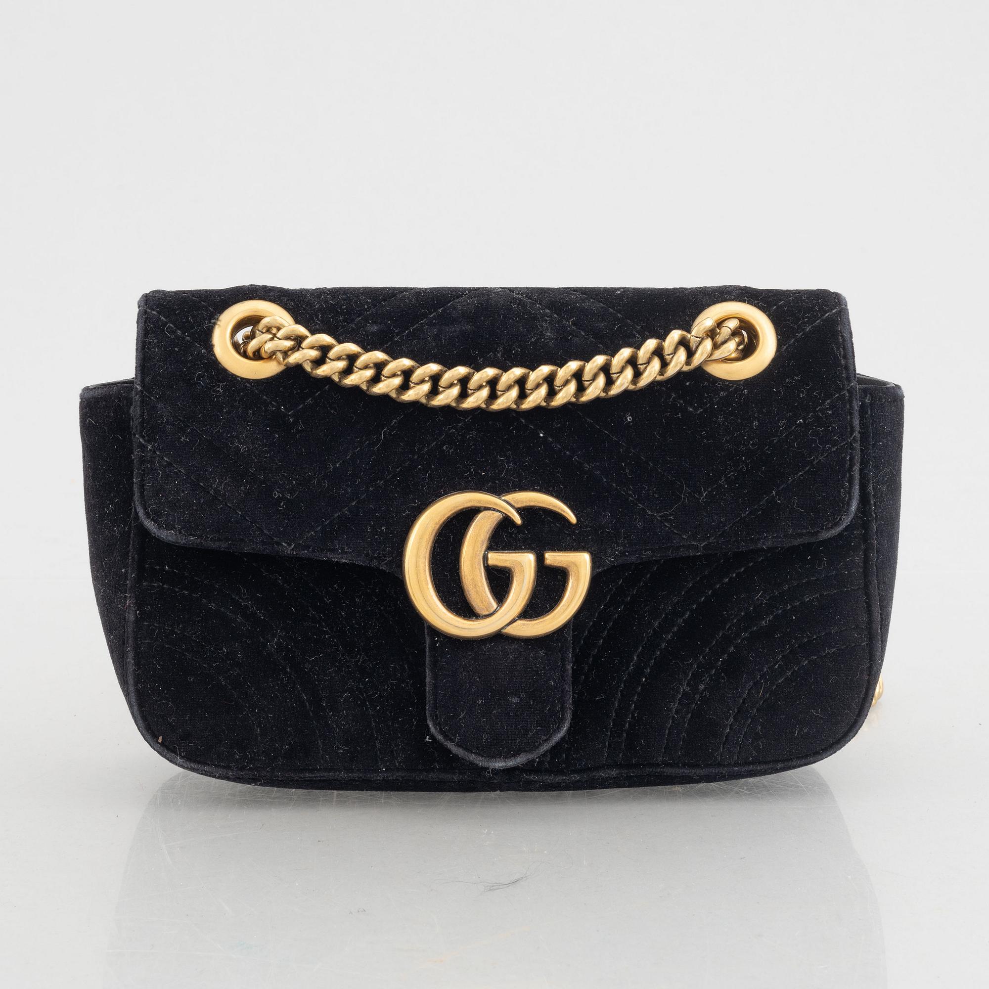 Gucci, bag, "Marmont Mini Velvet Bag".