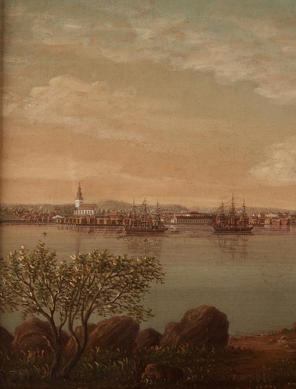 Albert Blombergsson, Vy över Hudiksvall från sydöst.