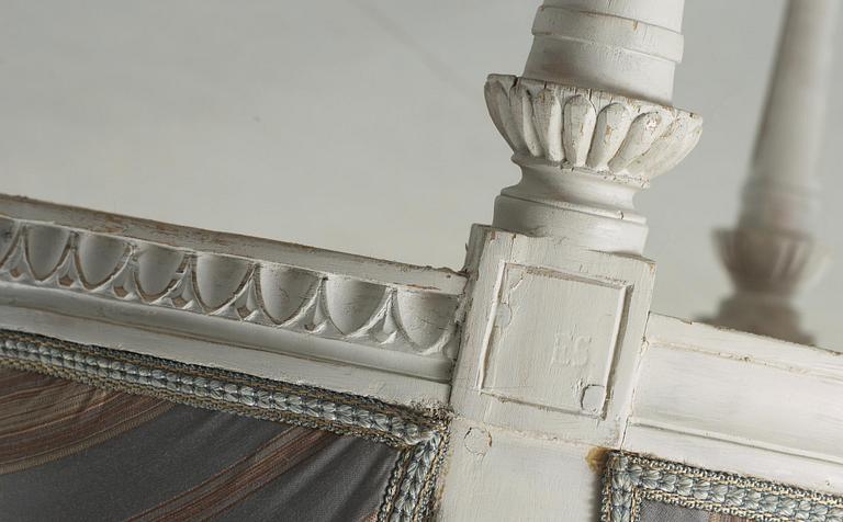 KARMSTOL, Ephraim Ståhl, (mästare i Stockholm 1794-1820). Sengustaviansk. Stämpelsignerad.