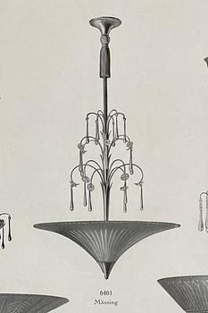 Harald Notini, taklampa, modell "6461", AB Arvid Böhlmarks Lampfabrik, 1929-35.