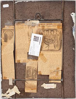 VÄGGRELIEF, lergods, Mari Simmulson, Upsala-Ekeby, signerad.