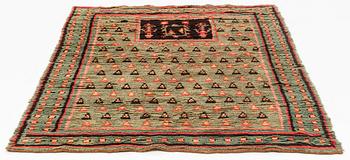 A dubble piled Finish bed cover, ca 188 x 146 cm.