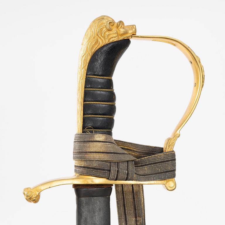 Sabre, Swedish, 1899 pattern, for infantry officer. with scabbard.