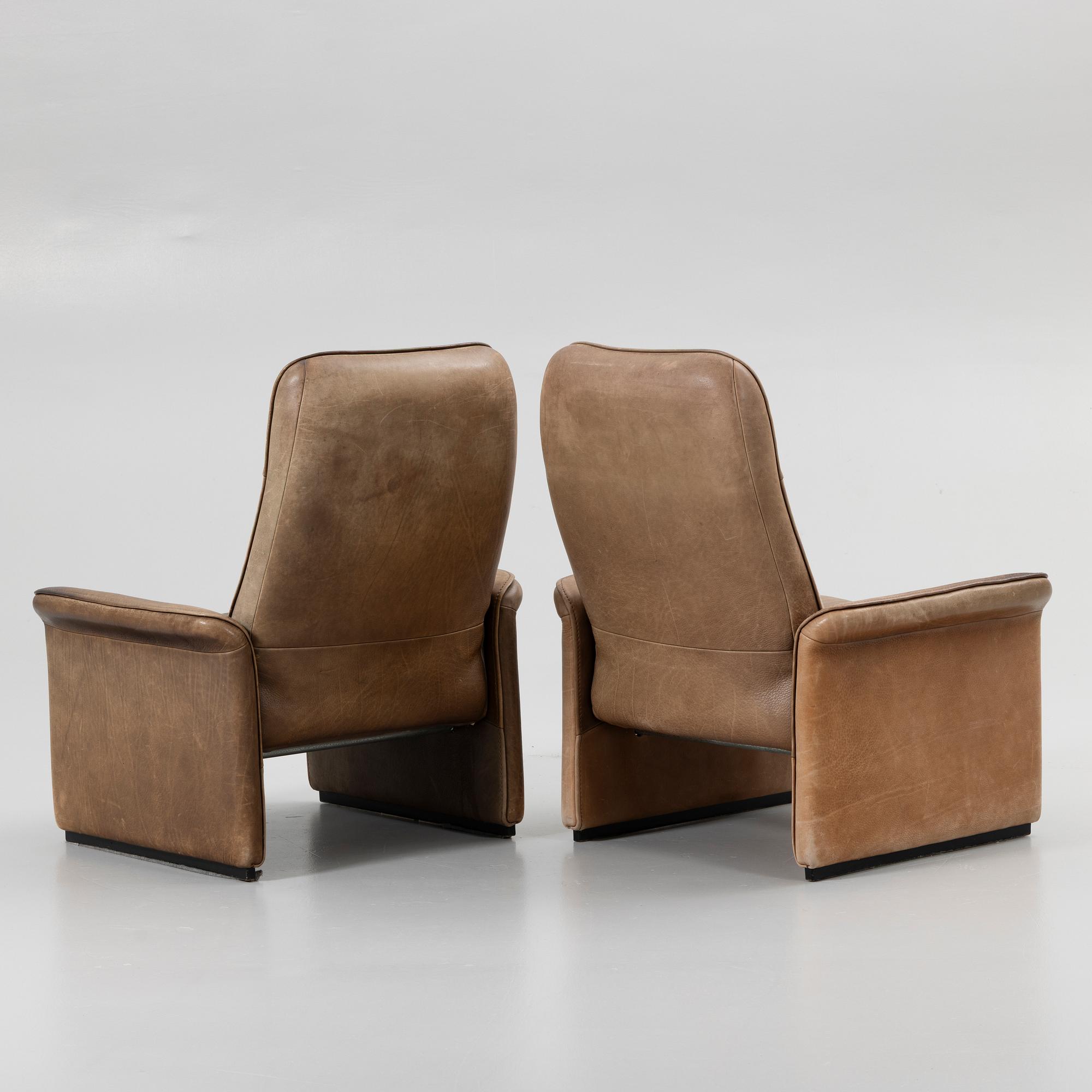 Armchairs, a pair, model “DS 50”, De Sede, Switzerland, 1970s.