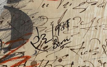 BADEV (DEV) SINGH, blandteknik på papper, signerad och daterad 1987.