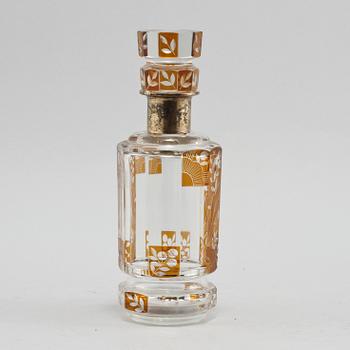 KARAFF, glas samt silver, 1939.