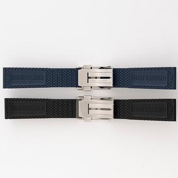 Collection of watch straps, 2 pcs, Breitling.