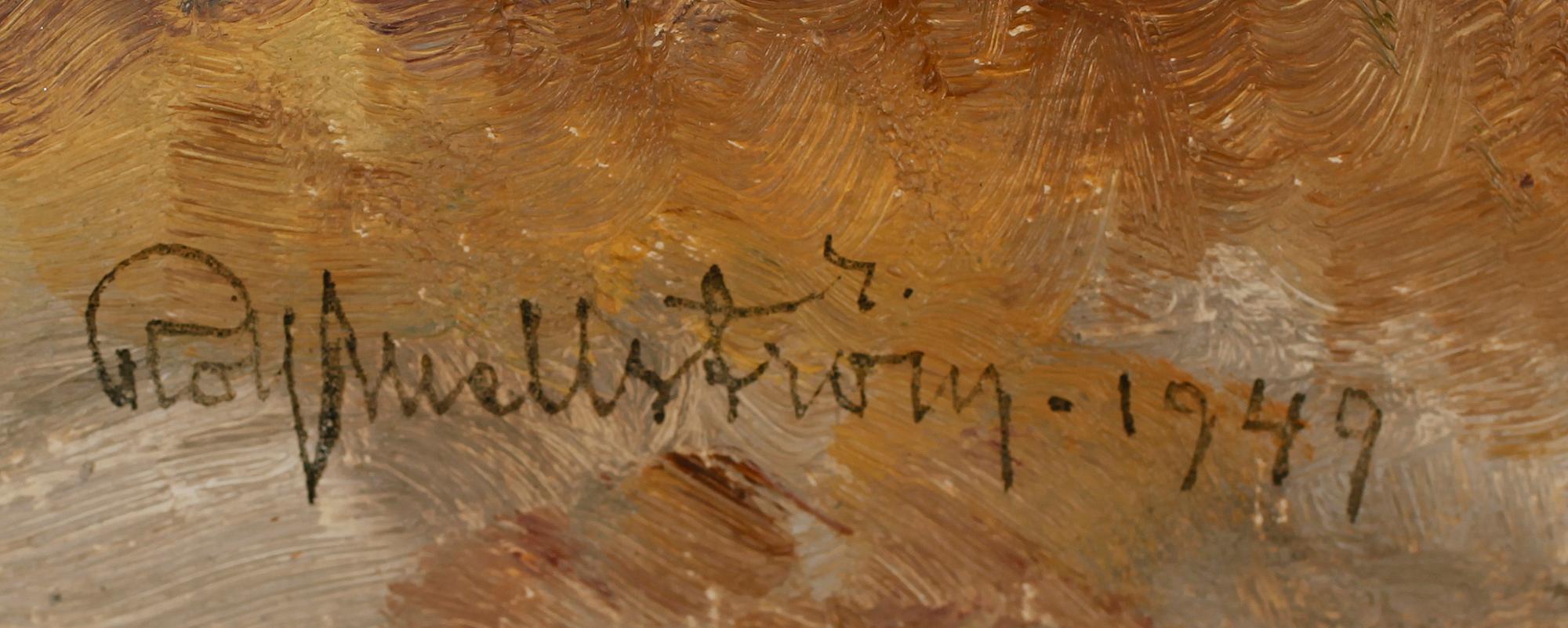 ROLF MELLSTRÖM, olja på pannå, sign och dat 1949.