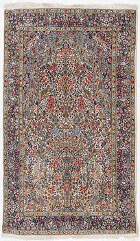 Carpet, Kirman, antique, approx. 242 x 146 cm.