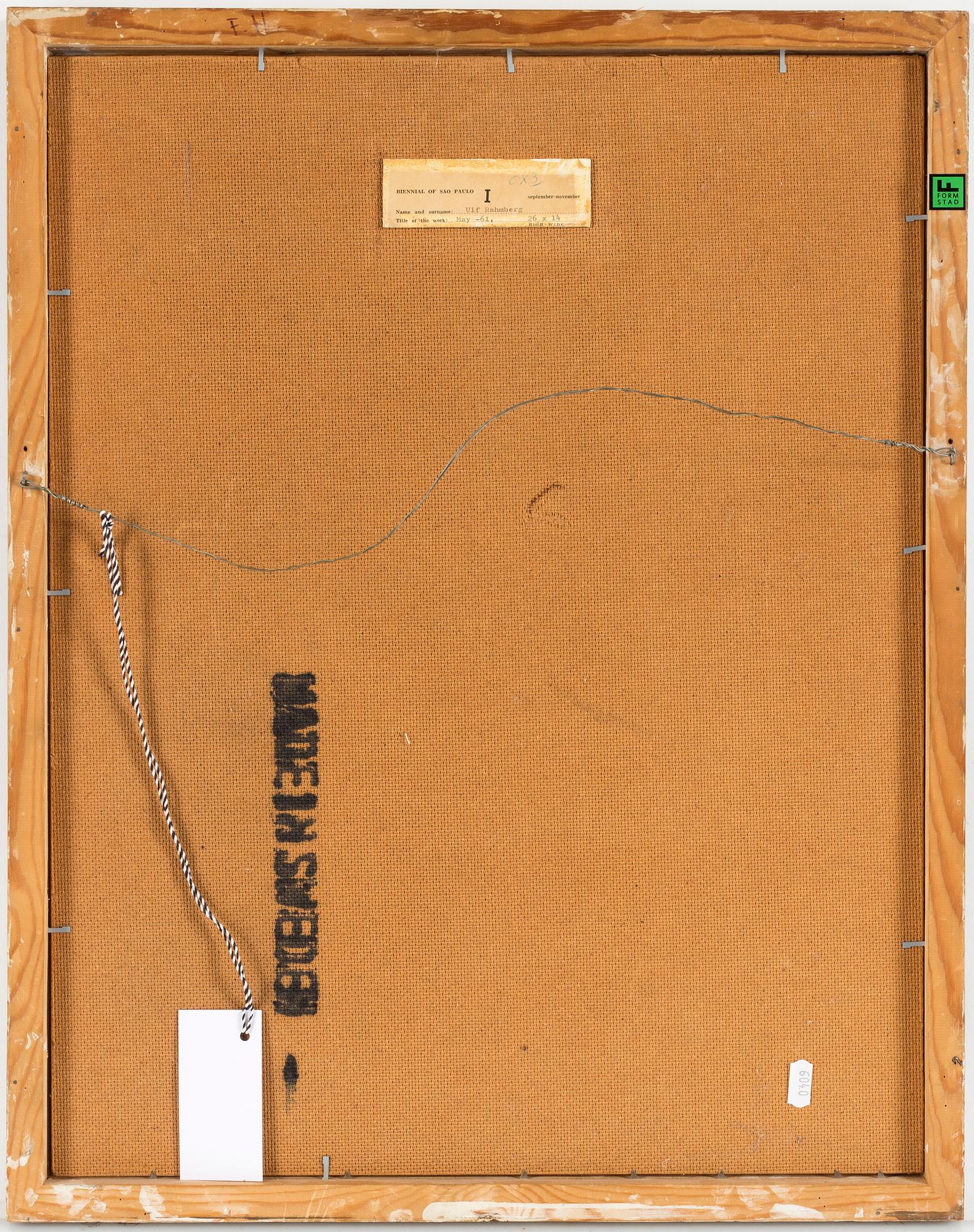 ULF RAHMBERG, mixed media on paper.