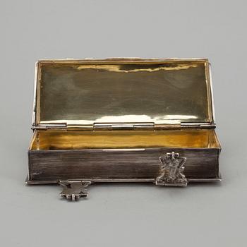 ETUI, silver, sannolikt Mellaneuropa 1800-tal. Vikt 298 g.