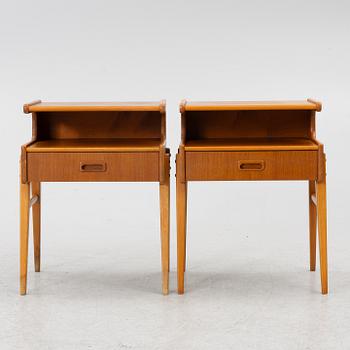 A pair of bedside tables, 1950s.